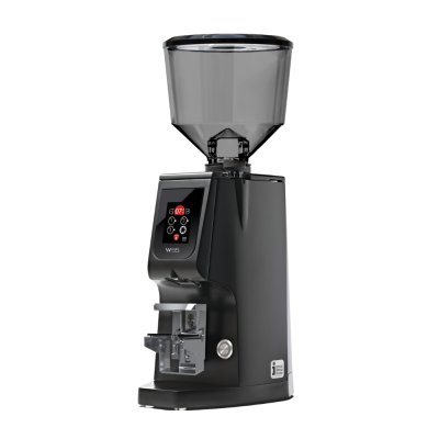 Eureka Atom W 65 Coffee Grinder - Precision & Efficiency - Titanium - Black - Blow Up Tall Smoked Hopper - 220 V
