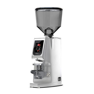 Eureka Atom W 65 Coffee Grinder - Precision & Efficiency - Titanium - Chrome - Tall Smoked Hopper - 110 V