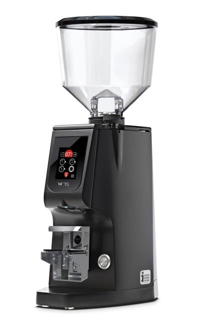 Eureka Atom W 75 Coffee Grinder - Advanced Grinding - Hardened Steel - Black - Blow Up Tall Hopper - 220 V