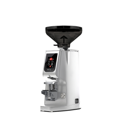 Eureka Atom W 75 Coffee Grinder - Advanced Grinding - Hardened Steel - Chrome - Blow Up Short Smoked Hopper - 110 V