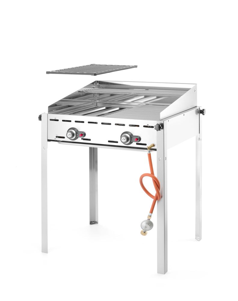 Green Fire roštilj sa 2 plamenika, HENDI, Profi Line, Gastronorm 1/1 2 rešetke za roštilj od nerđajućeg čelika, 11,6kW, 740x612x(H)825mm