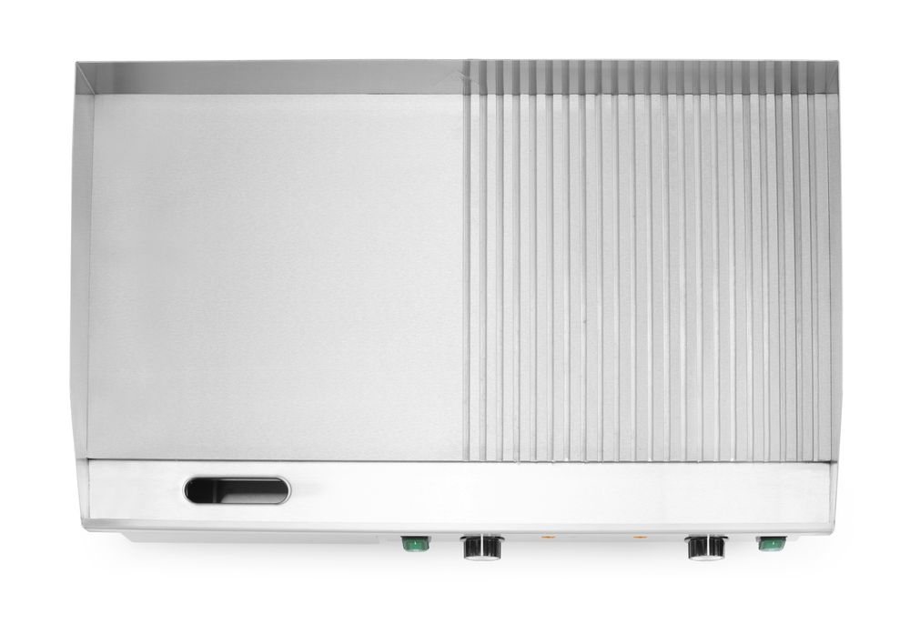 Roštilj, pola ravan, pola rebrast, HENDI, Budget Line, 400V/4400W, 720x460x(H)241mm