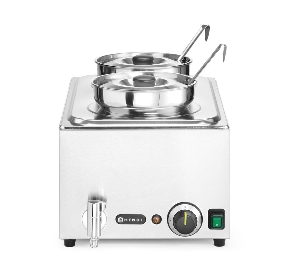 Komplet: Bain-marie HENDI Ranger + rezervoar 2x 4L sa poklopcem, HENDI, 8L, 220-240V/1000W, 604x332x(H)315mm