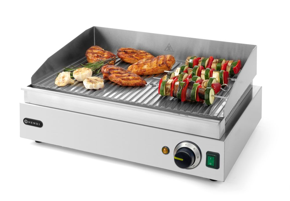 Roštilj Profi Line, HENDI, Profi Line, Potpuno rebrasto, 230V/2400W, 527x404x(H)233mm