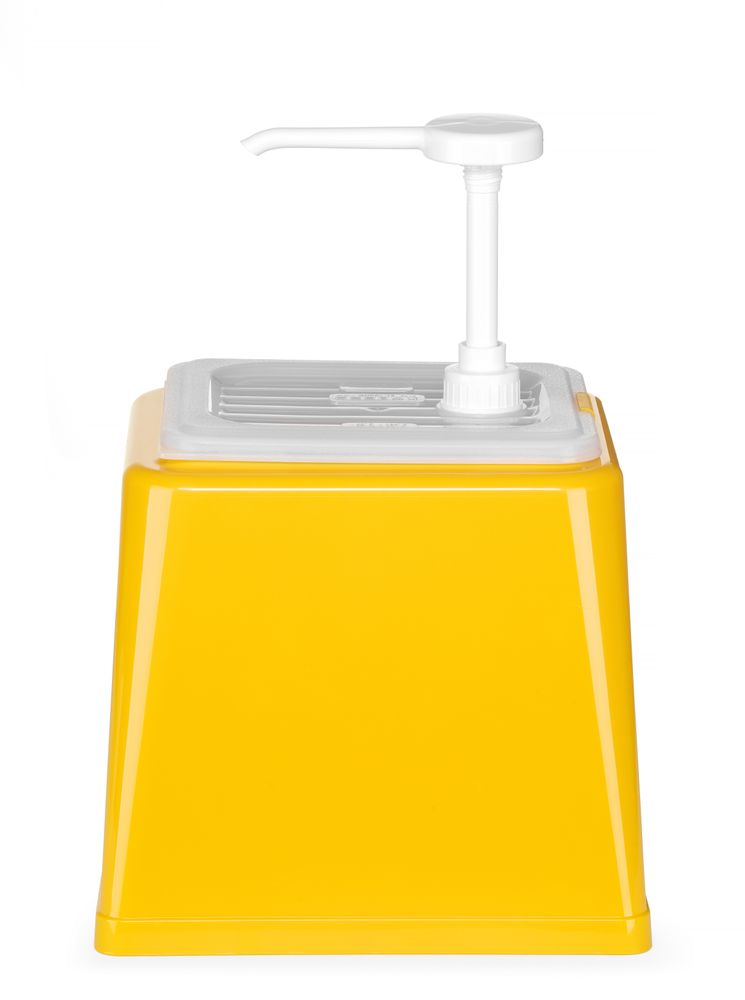Dozator za sos s pumpicom, HENDI, 2,5L, Žuta, 230x210x(H)327mm