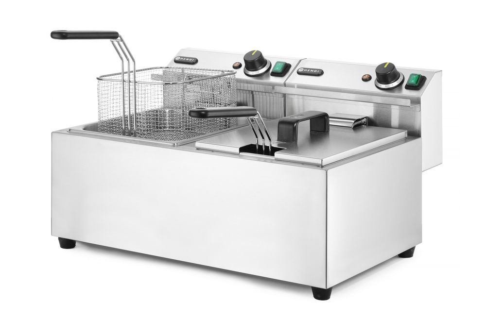 Friteza Profi Line - 2 x 8 L, HENDI, Profi Line, 16L, 230V/7000W, 605x460x(H)369mm