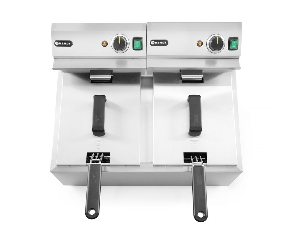 Friteza Profi Line - 2 x 8 L, HENDI, Profi Line, 16L, 230V/7000W, 605x460x(H)369mm