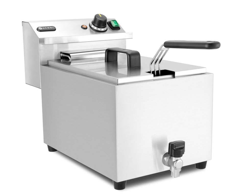 Friteza XL sa slavinom za odvod, HENDI, Profi Line, 10L, 400V/6600W, 300x585x(H)377mm