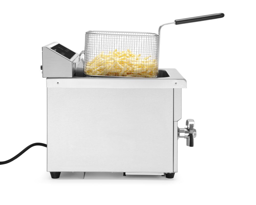 Indukciona friteza sa ispusnim ventilom - 8 l, HENDI, 8L, Svetlosiva, 230V/3500W, 288x619x(H)408mm