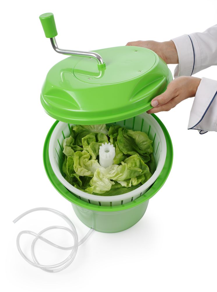 Cediljka za salatu, HENDI, 12L, Zelena, ⌀335x(H)430mm