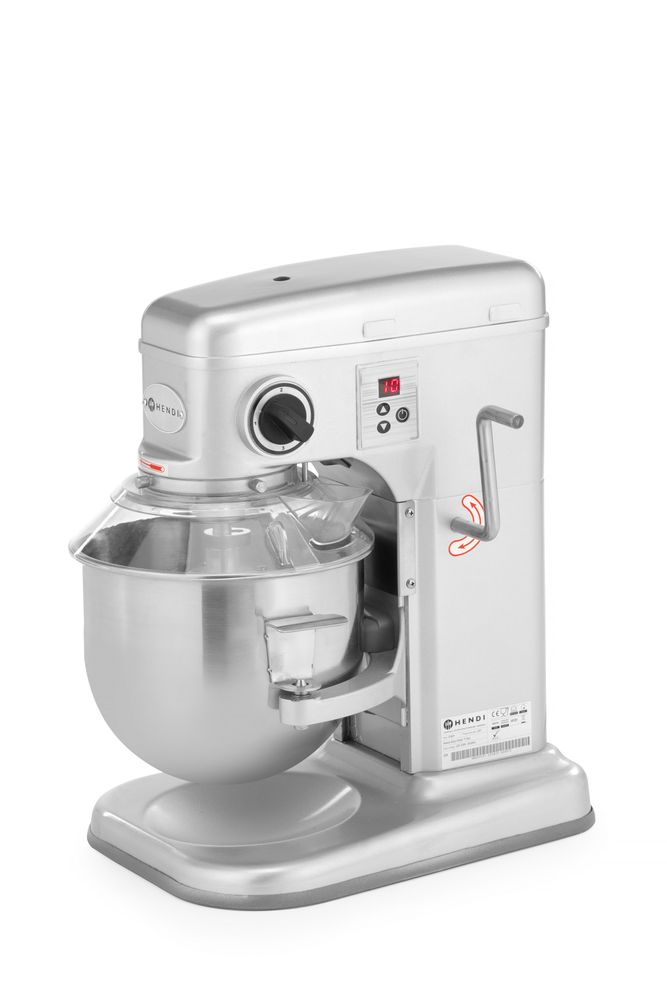 Mikser planetarnog tipa, HENDI, Kitchen Line, 7L, Srebrna, 220-240V/650W, 317x440x(H)490mm