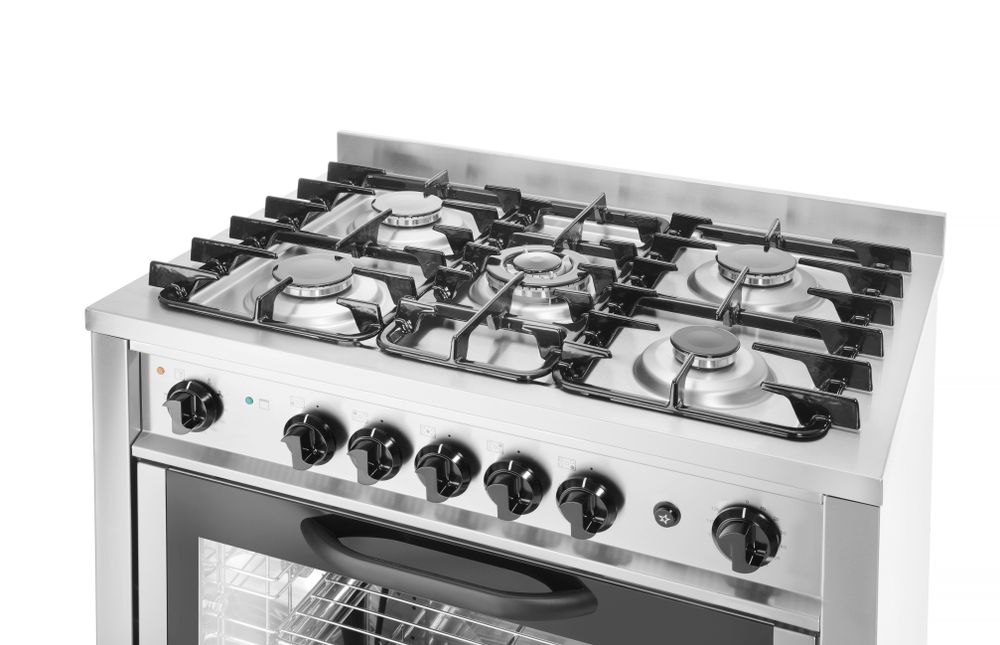 Gasni šporet - 5 gorionika sa električnom rernom, HENDI, Kitchen Line, Srebrna, 230V/2900W, 14,3kW, 900x653x(H)900mm