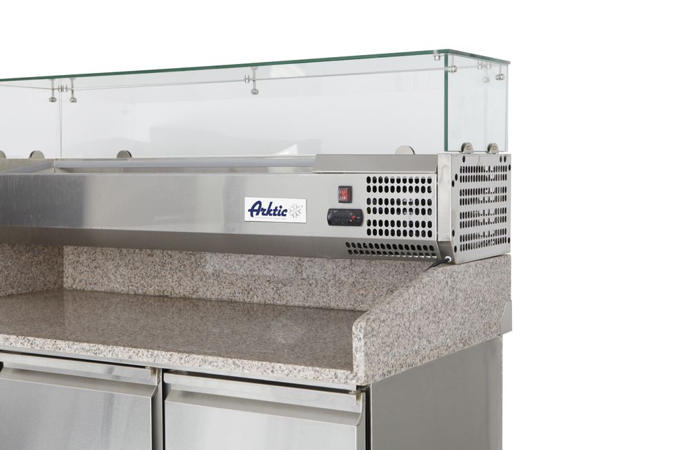 Pult za picu sa troja vrata i rashladnim displejom 380 + 40L, Arktic, 254L, 230V/400W, 1400x700x(H)1491mm