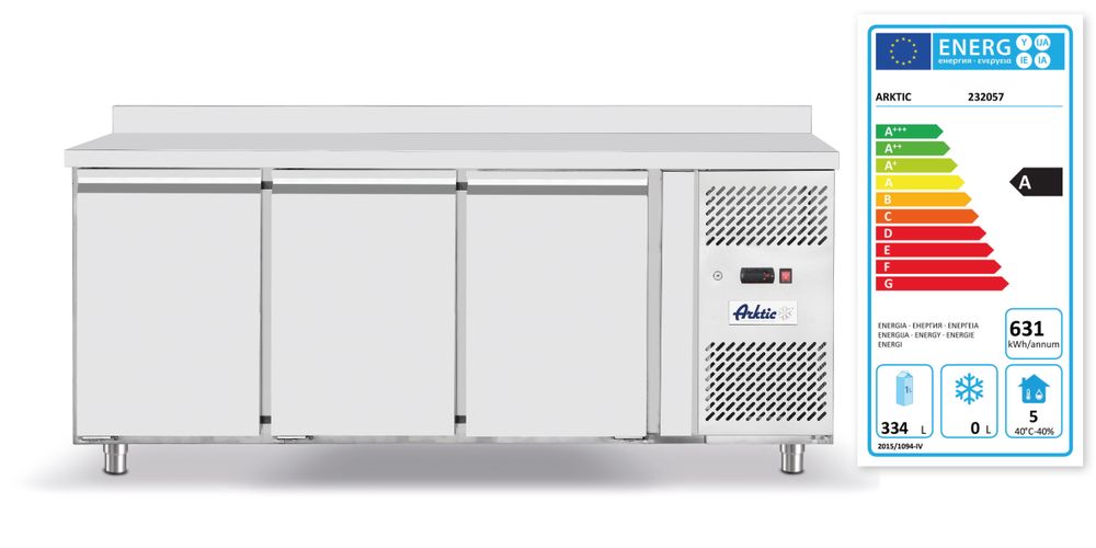 Rashladni pult, 3 vrata 420L, Arktic, Profi Line, GN 1/1, 420L, 230V/400W, 1795x700x(H)879mm