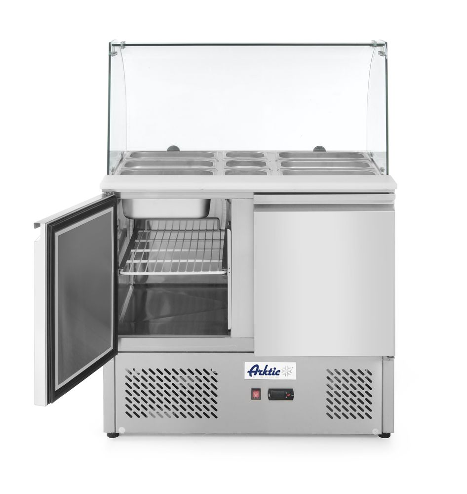 Pult za salatu sa dvoja vrata i staklenim ekranom 300L, Arktic, 230V/310W, 912x702x(H)1330mm