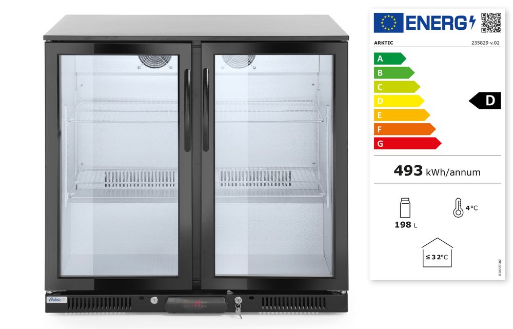 Pultni frižider sa dvostrukim vratima, Arktic, 158L, Crna, 220-240V/160W, 900x530x(H)870mm