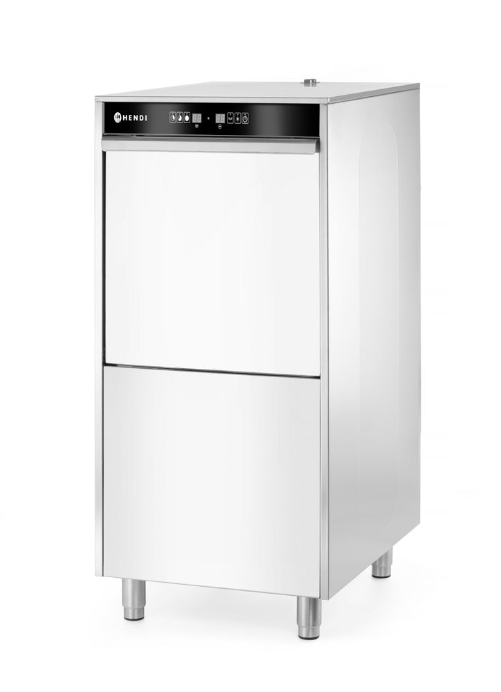 50x60 mašina za pranje posuđa za posude i posude – elektronski kontrolisana, sa sistemom za doziranje deterdženta i pumpom za odvod, HENDI, 400V/7100W, 595x777x(H)1335mm