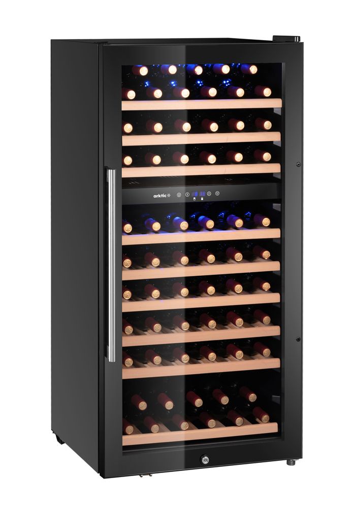Frižider za vino, 2 zone, 91 boca, Arktic, 230L, Crna, 569x595x(H)1215mm