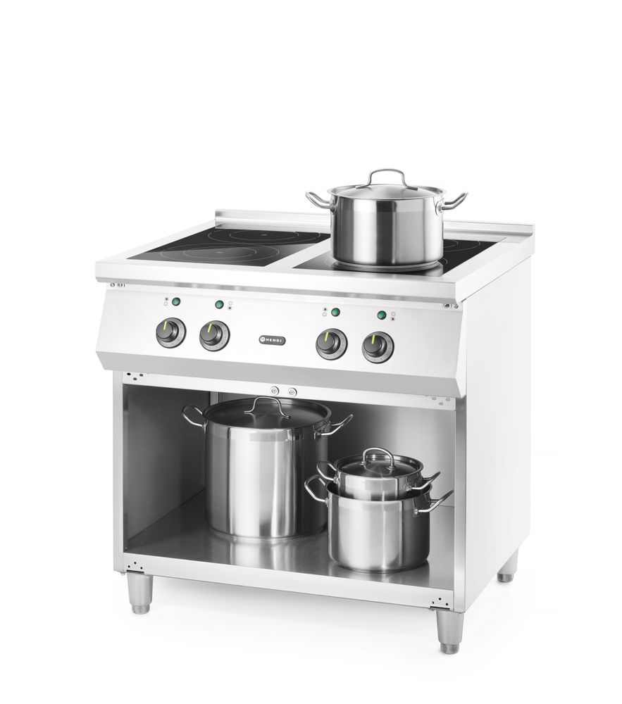 Indukcioni šporet sa 4 ploče za kuvanje, HENDI, 400V/17000W, 800x720x(H)854mm