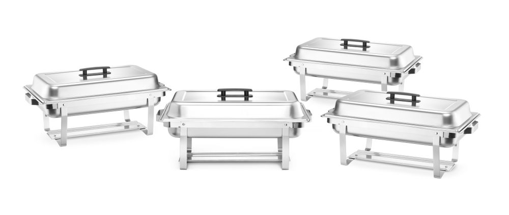 Posuda za podgrevanje hrane – komplet od 4 kom., HENDI, GN 1/1, 7,5L, 600x355x(H)305mm