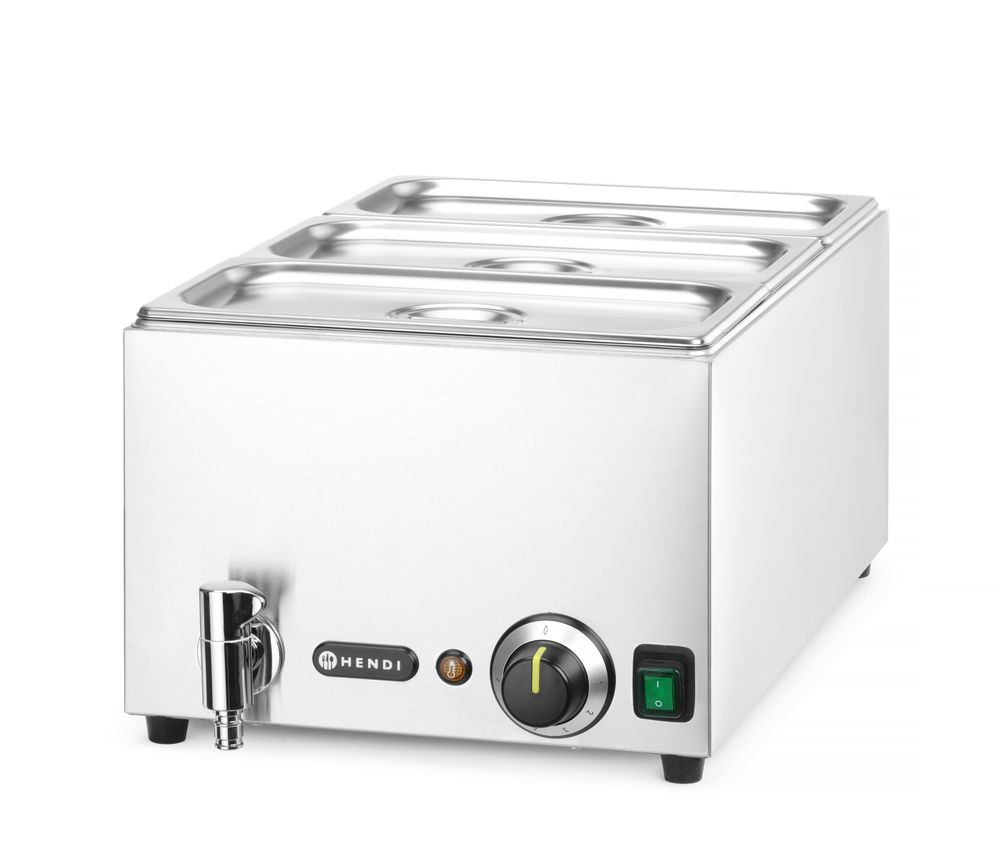 Set Ranger: Bain-marie sa slavinom za ispuštanje + 3x GN 1/3 sa poklopcem, HENDI, GN 1/1, 230V/1000W, 605x332x(H)242mm