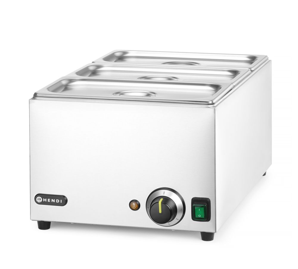 Set Bain-marie HENDI RANGER + 3x GN 1/3 sa poklopcem, HENDI, GN 1/1, 230V/1000W, 590x332x(H)242mm
