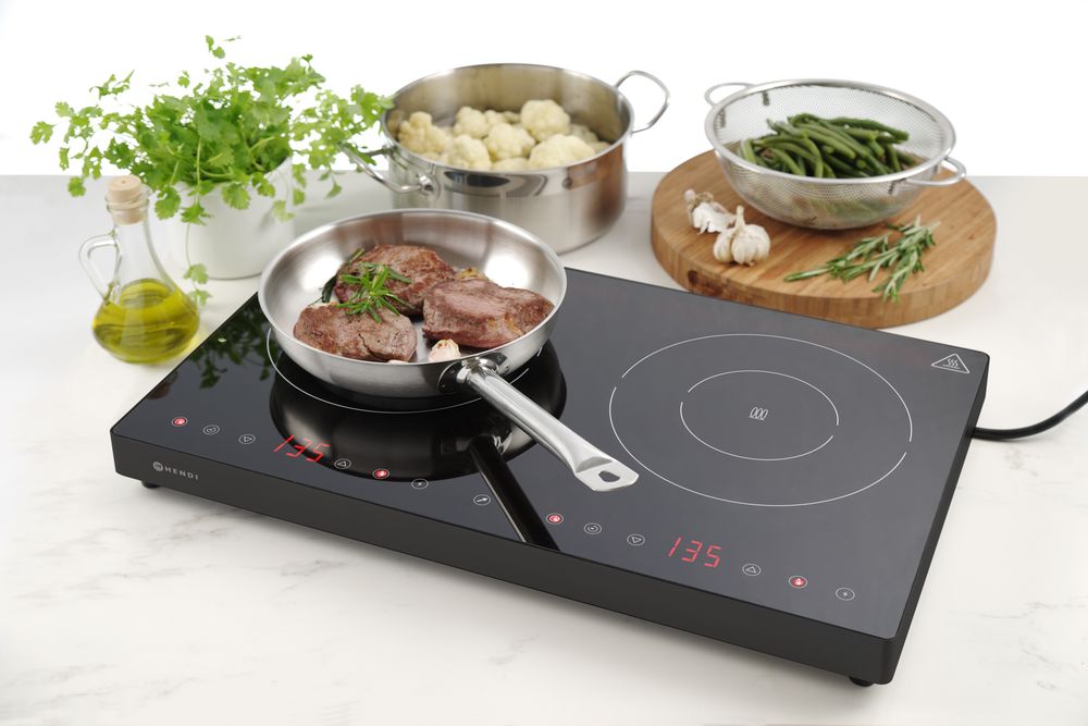 Dupla indukciona ploča Kitchen Line, HENDI, Kitchen Line, 230V/3500W, 608x405x(H)54mm