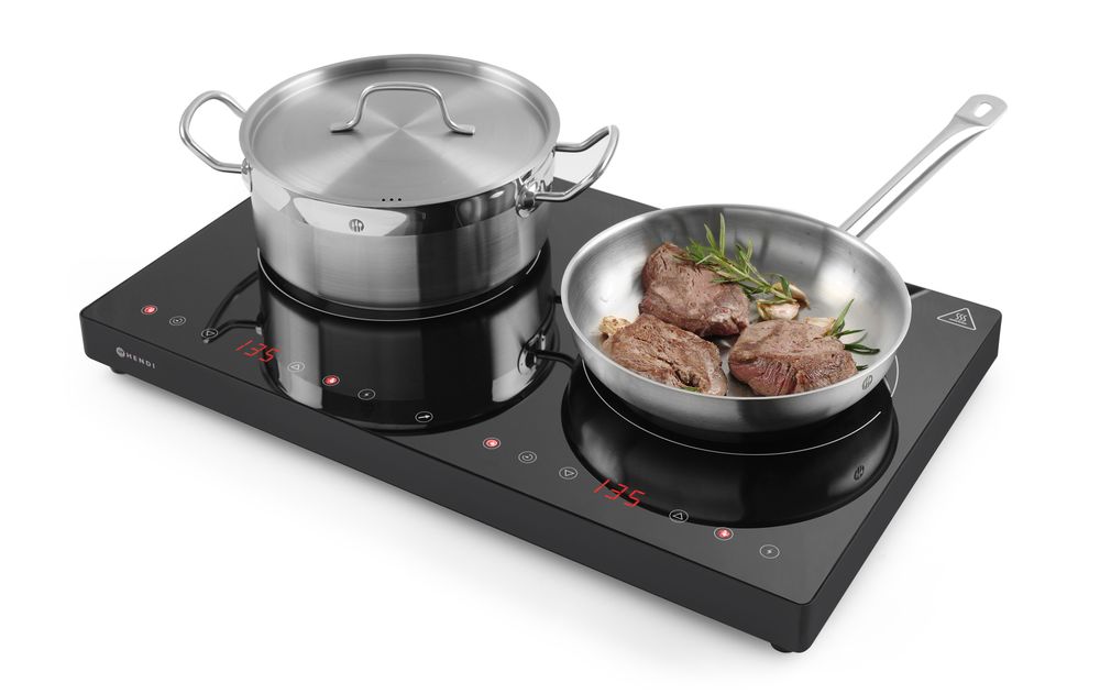 Dupla indukciona ploča Kitchen Line, HENDI, Kitchen Line, 230V/3500W, 608x405x(H)54mm