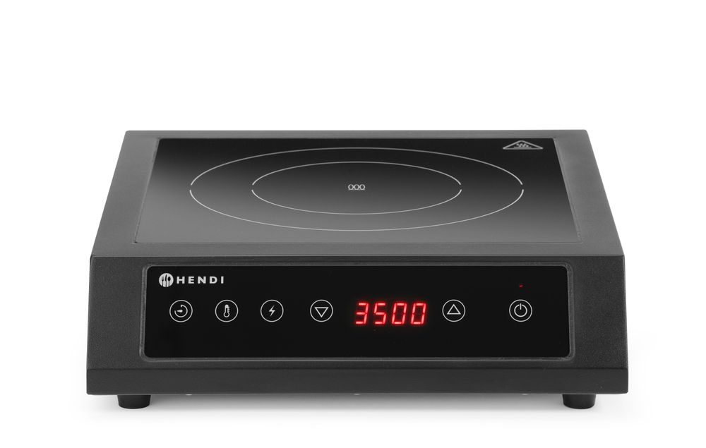Indukcioni rešo 3500 D XL, HENDI, Crna, 220-240V/3500W, 355x400x(H)100mm