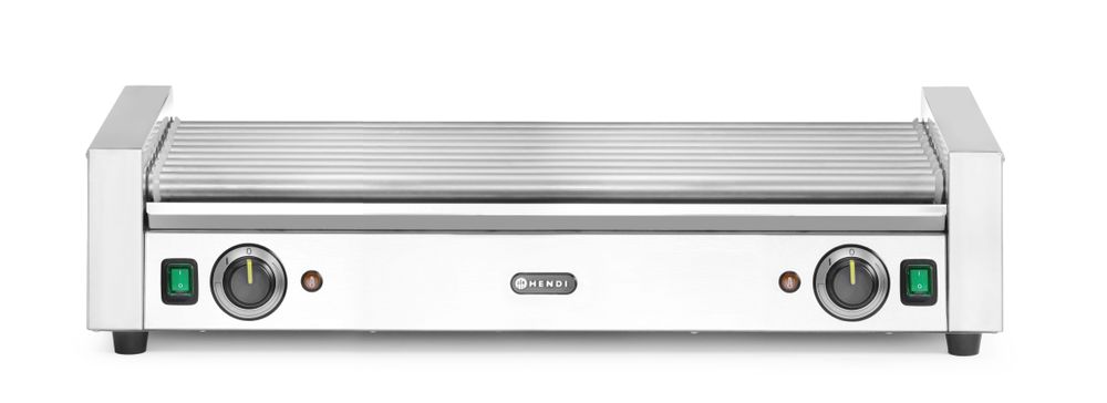 Roštilj sa valjcima za kobasice XL - 2 zone, HENDI, 14 valjaka, Srebrna, 220-240V/2000W, 732x590x(H)168mm