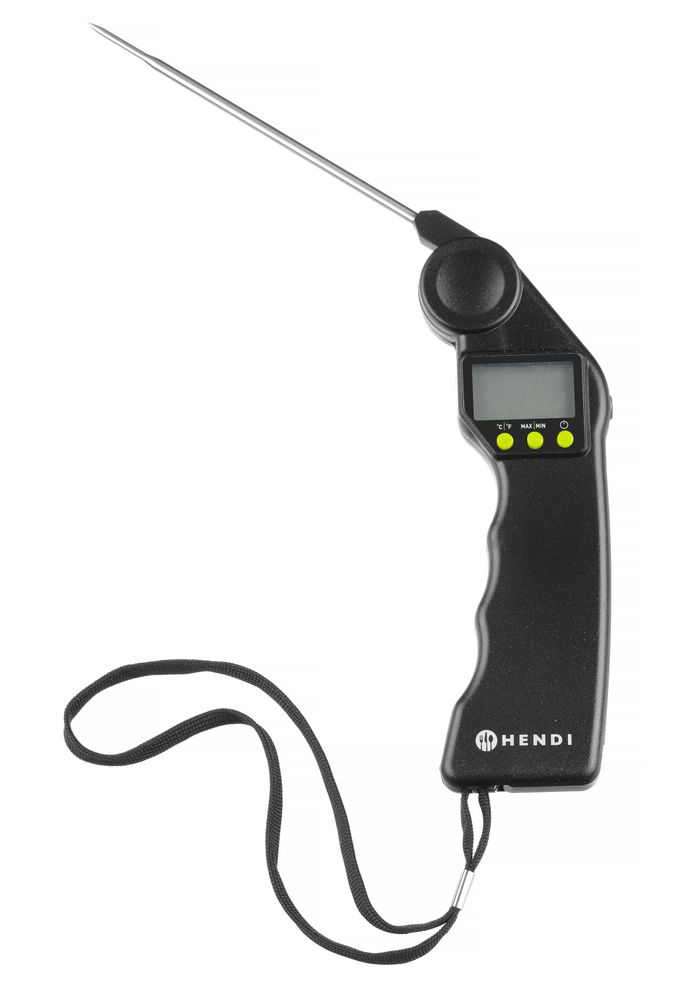 Digitalni termometar sa preklopnom sondom, HENDI, Crna, 160x55x(H)20mm