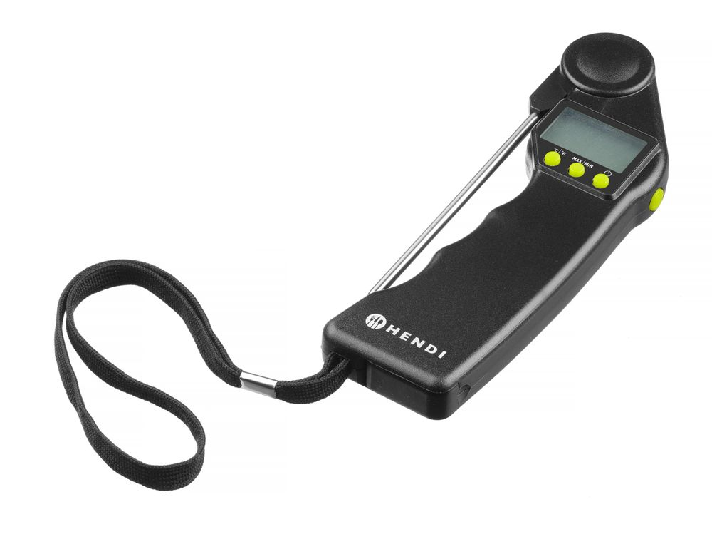 Digitalni termometar sa preklopnom sondom, HENDI, Crna, 160x55x(H)20mm