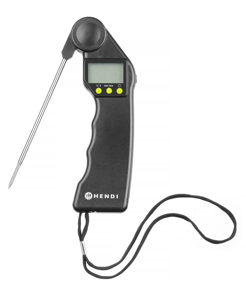 Digitalni termometar sa preklopnom sondom, HENDI, Crna, 160x55x(H)20mm