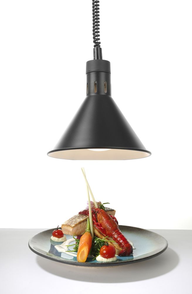 Konusna toplotna lampa sa podesivom dužinom, HENDI, Crna, 230V/250W, ⌀275x(H)250mm