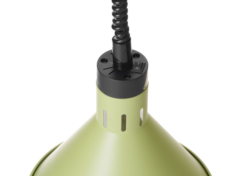 Konusna toplotna lampa sa podesivom dužinom, HENDI, Zelena, 230V/250W, ⌀275x(H)250mm
