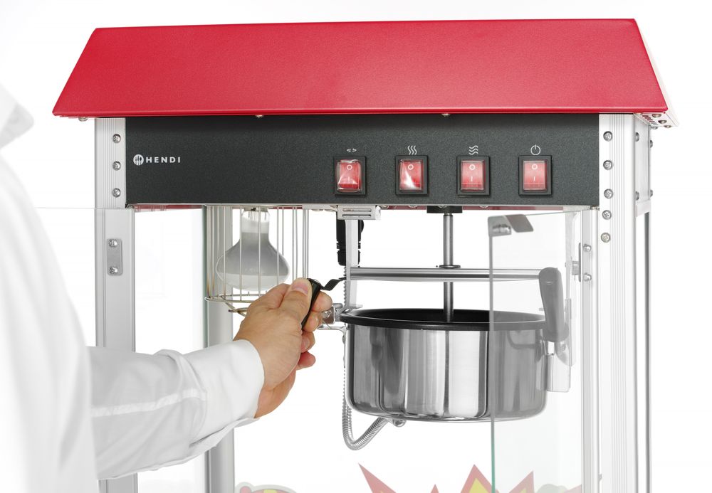 Uređaj za pravljenje kokica, HENDI, Crvena, 230V/1500W, 574x420x(H)778mm