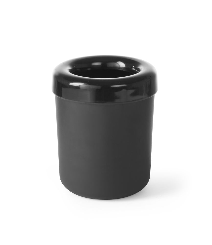 Stona kanta za otpad ili držač pribora za jelo, HENDI, Crna, ⌀130x(H)160mm