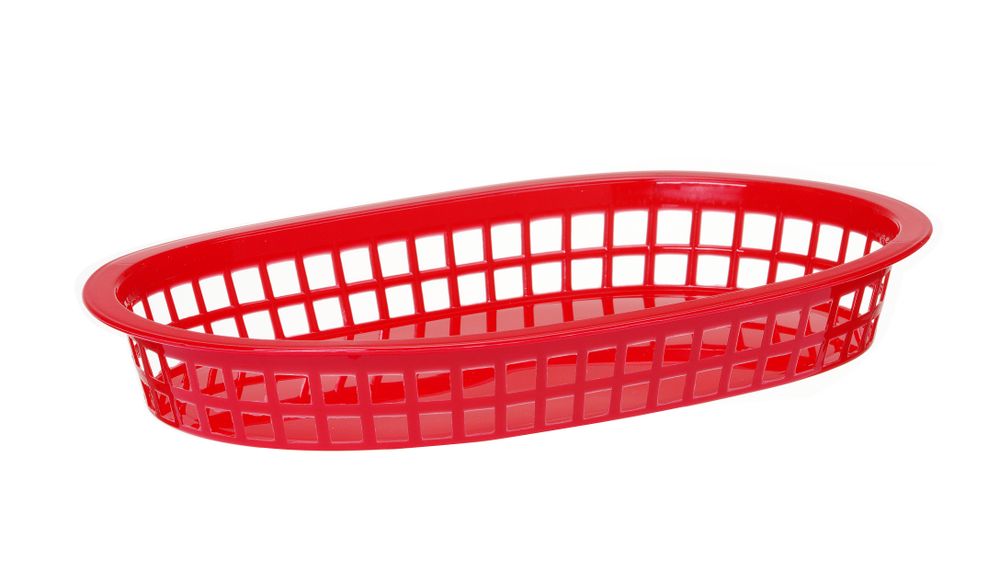 Korpe za posluživanje u fast food stilu, HENDI, Crvena, 6 kom, 275x175x(H)38mm