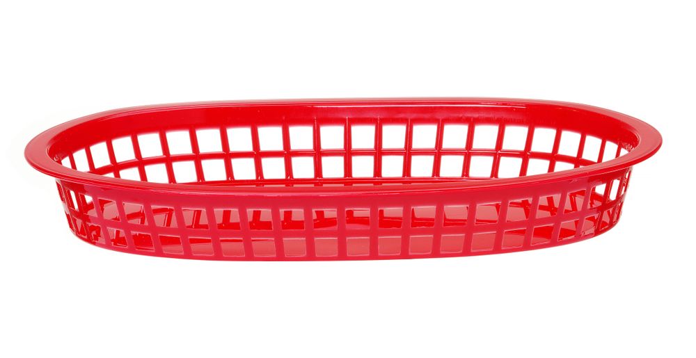 Korpe za posluživanje u fast food stilu, HENDI, Crvena, 6 kom, 275x175x(H)38mm