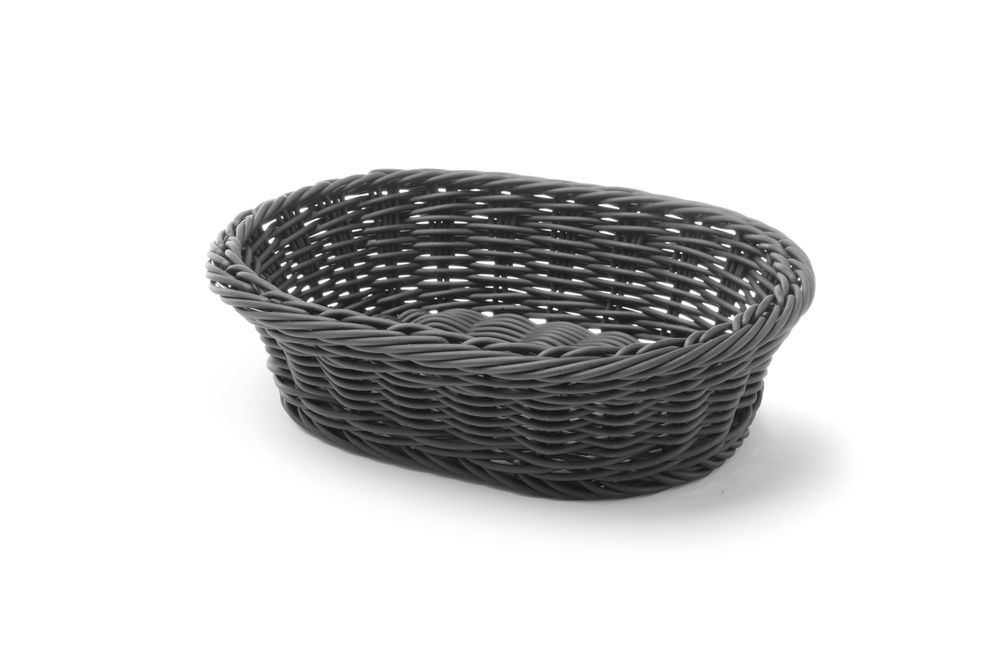 Ovalna korpa za pecivo, HENDI, Crna, 250x190x(H)65mm
