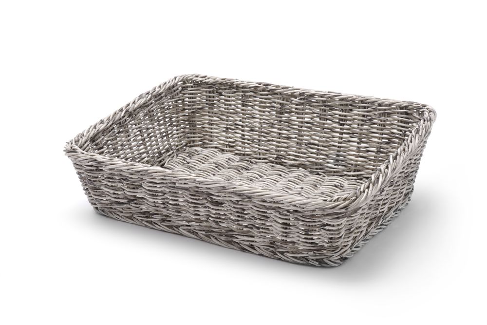 Ugaona korpa za pecivo, HENDI, Svetlosiva, 400x300x(H)120mm