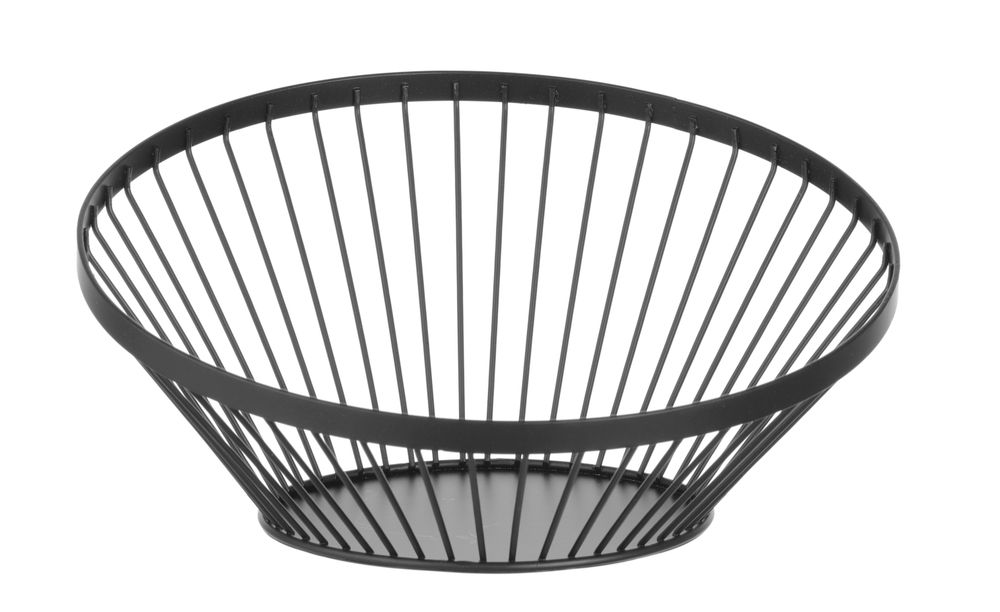 Korpa za voće crna, HENDI, ⌀280x(H)130mm