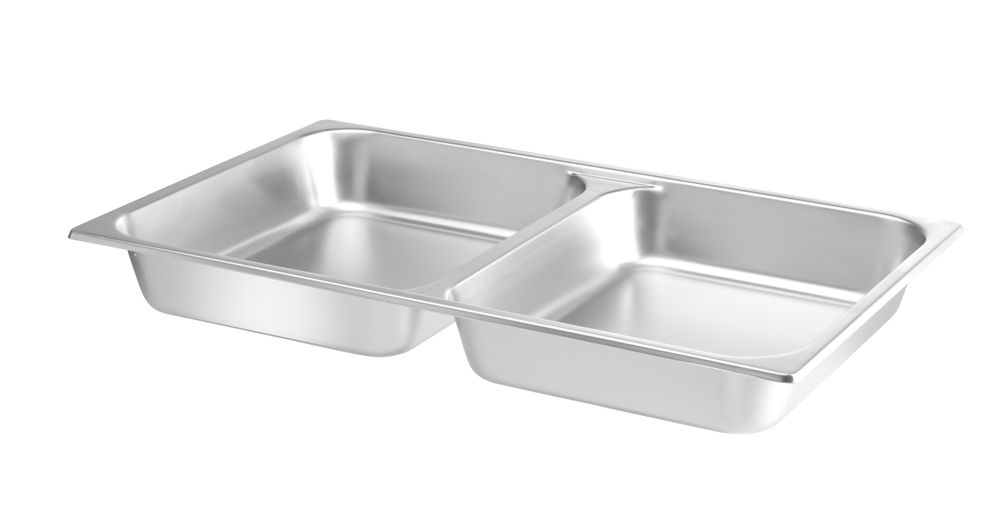 Posuda za hranu GN1/1 razdvojena na dva dela, HENDI, 7,5L, 530x325x(H)65mm