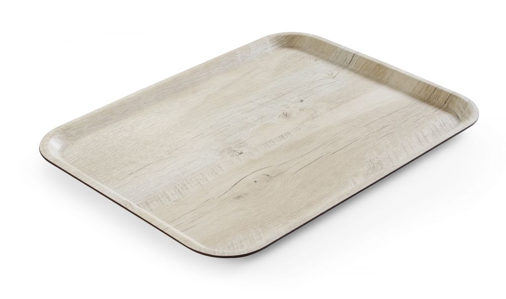 Posuda za serviranje s uzorkom drveta od melamina, AmerBox, Svetlo drvo, 330x430mm