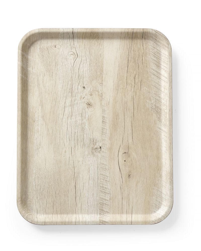 Posuda za serviranje s uzorkom drveta od melamina, AmerBox, Svetlo drvo, 330x430mm