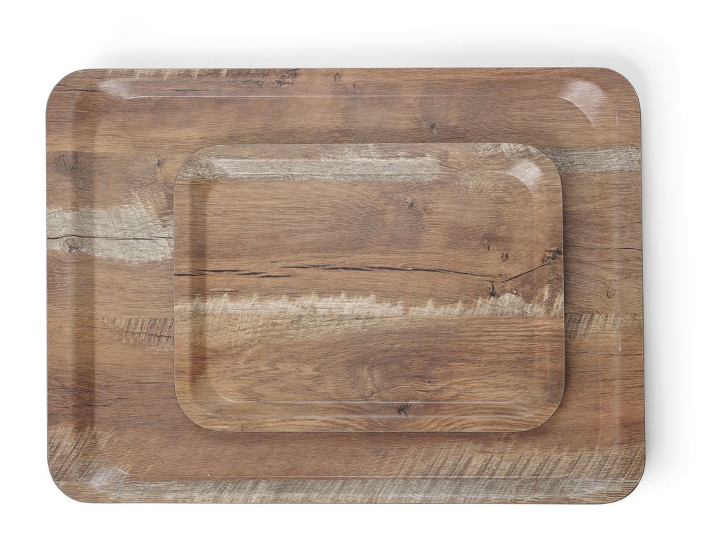 Posuda za serviranje sa uzorkom drveta od melamina, AmerBox, Drvo, 240x340mm