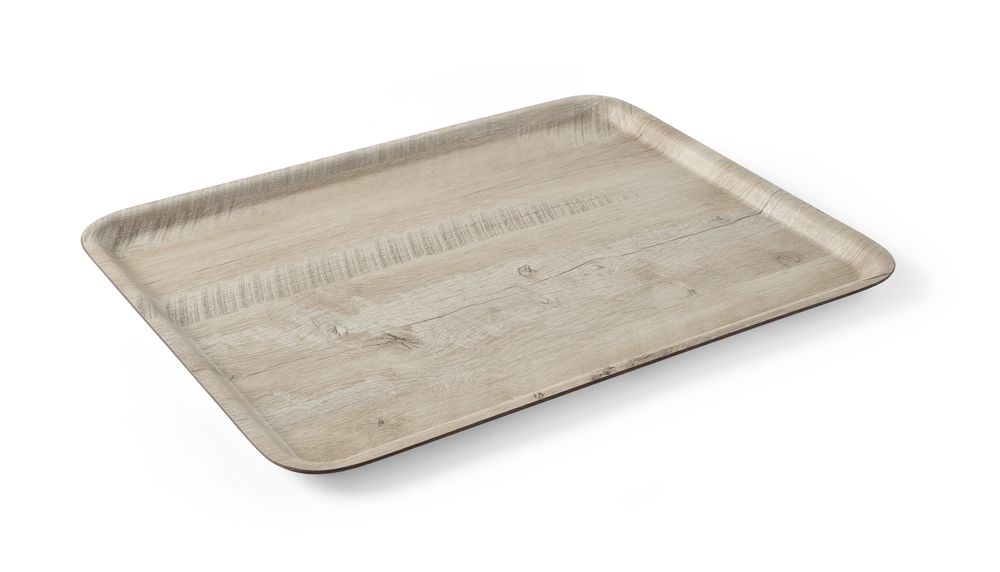 Tacna za posluživanje s uzorkom drveta od melamina, AmerBox, Svetlo drvo, 370x530mm