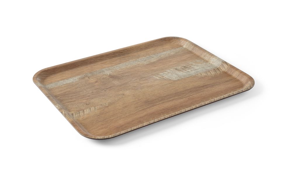Posuda za posluživanje sa uzorkom drveta od melamina, AmerBox, Drvo, 370x530mm