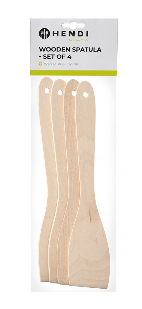 Drvena špatula – set od 4 komada, HENDI, 4 kom, 300x55mm