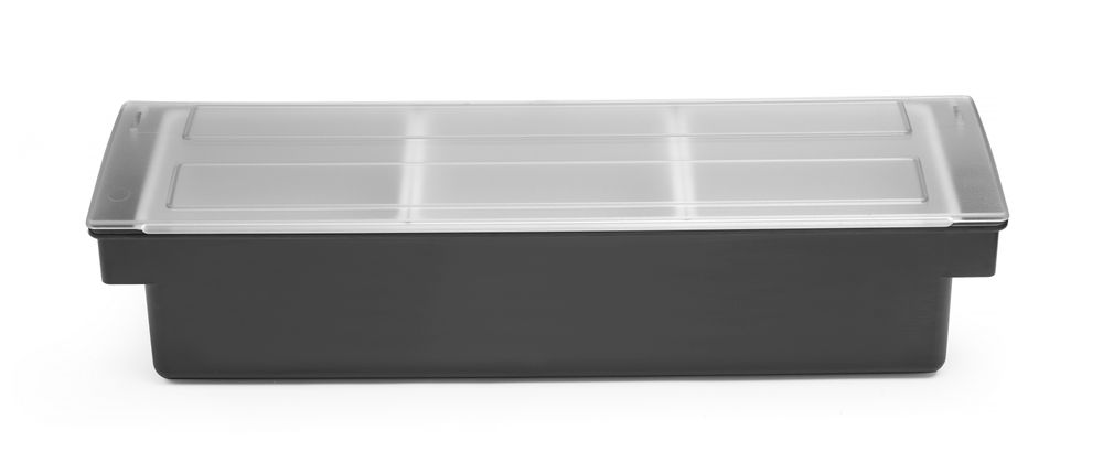 Spremnik - 3 posude, BarUp, Crna, 480x150x(H)100mm